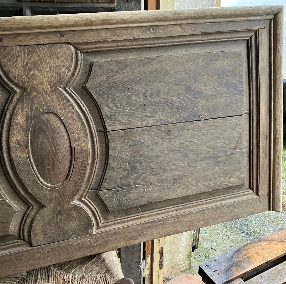 18th Century Oak Over-door Trumeau -photo-3