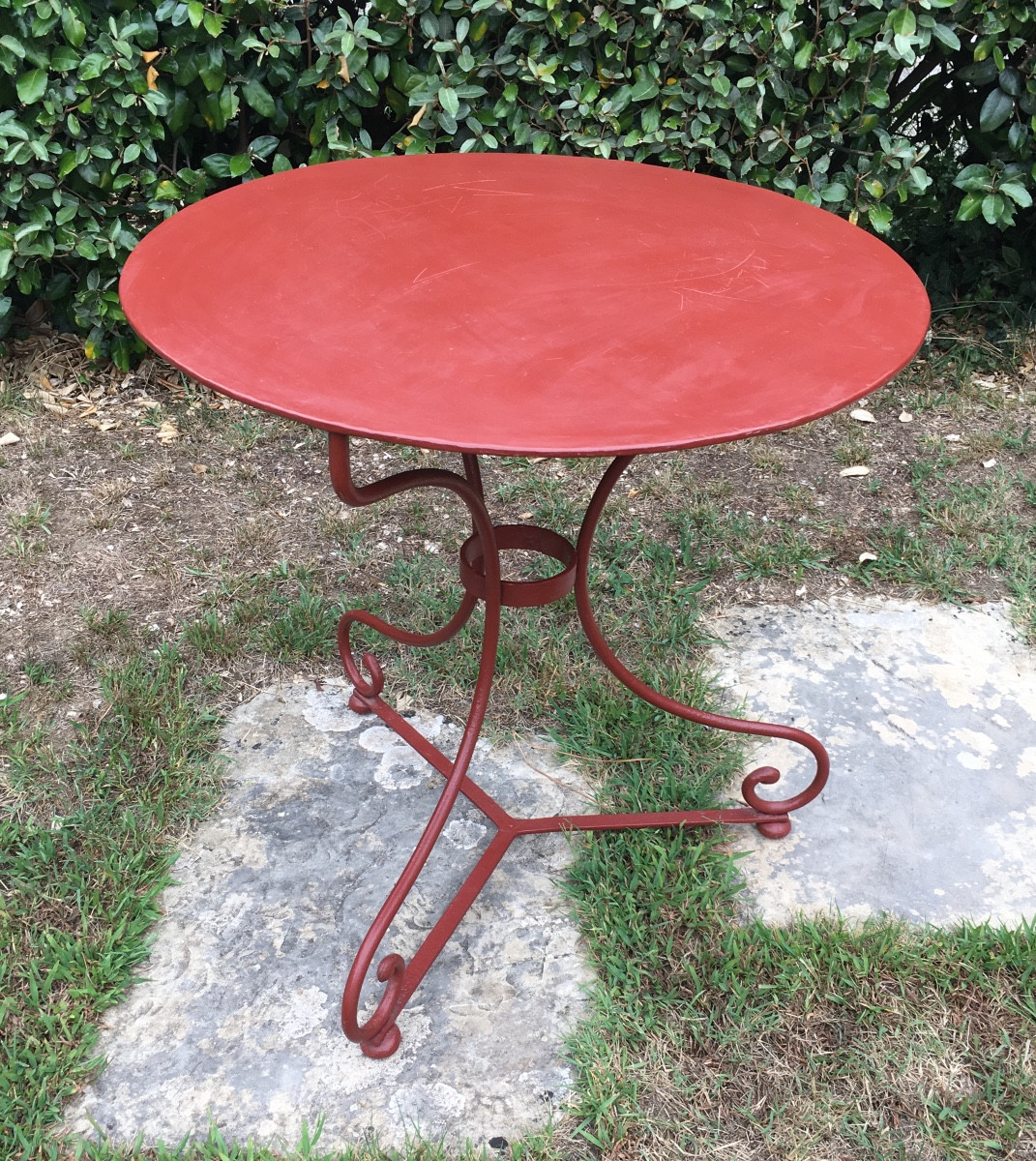 Wrought Iron Pedestal Table, Riveted, Late 19th Century -photo-2