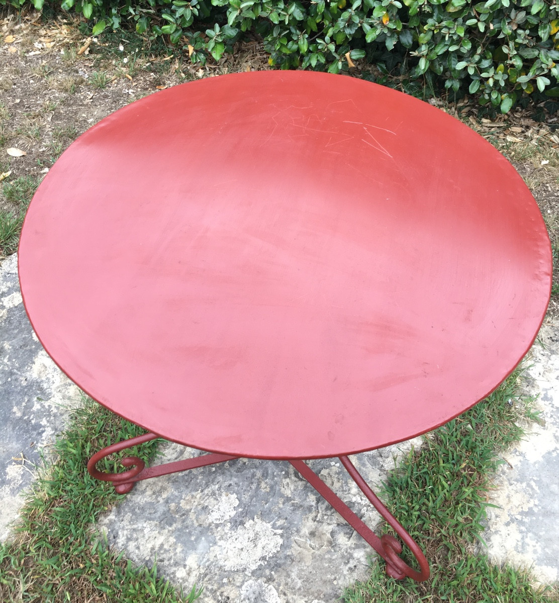 Wrought Iron Pedestal Table, Riveted, Late 19th Century -photo-6
