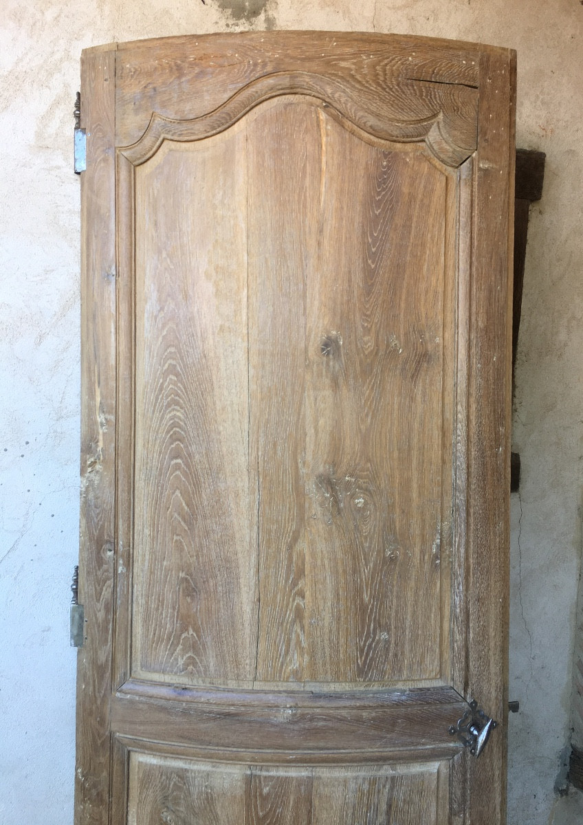 Pair Of Curved (or Curved Depending On The Side) 18th Century Oak Communication Doors -photo-4