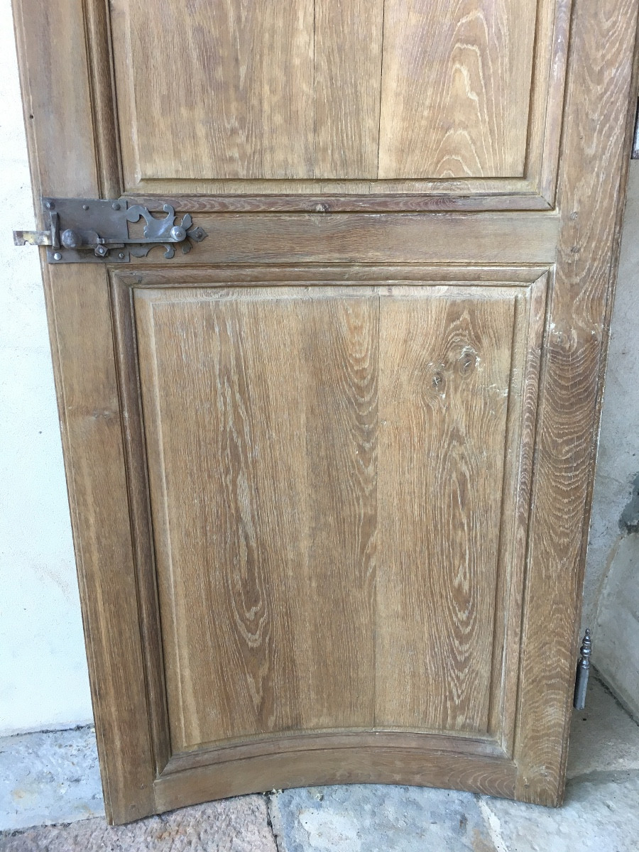 Pair Of Curved (or Curved Depending On The Side) 18th Century Oak Communication Doors -photo-4