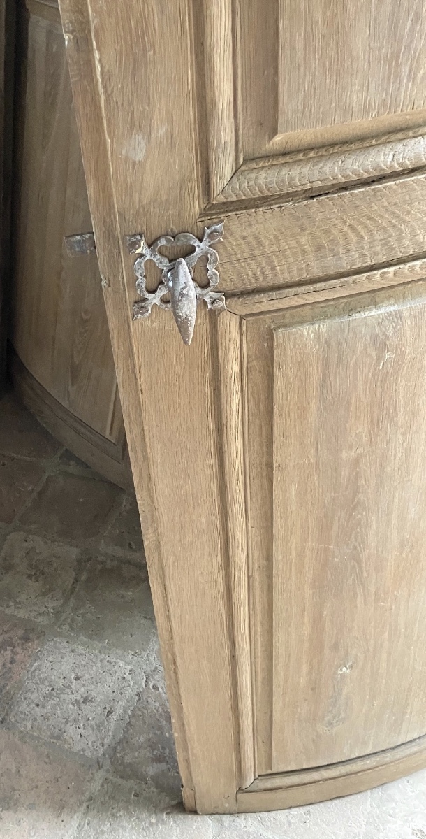Pair Of Curved (or Curved Depending On The Side) 18th Century Oak Communication Doors -photo-7