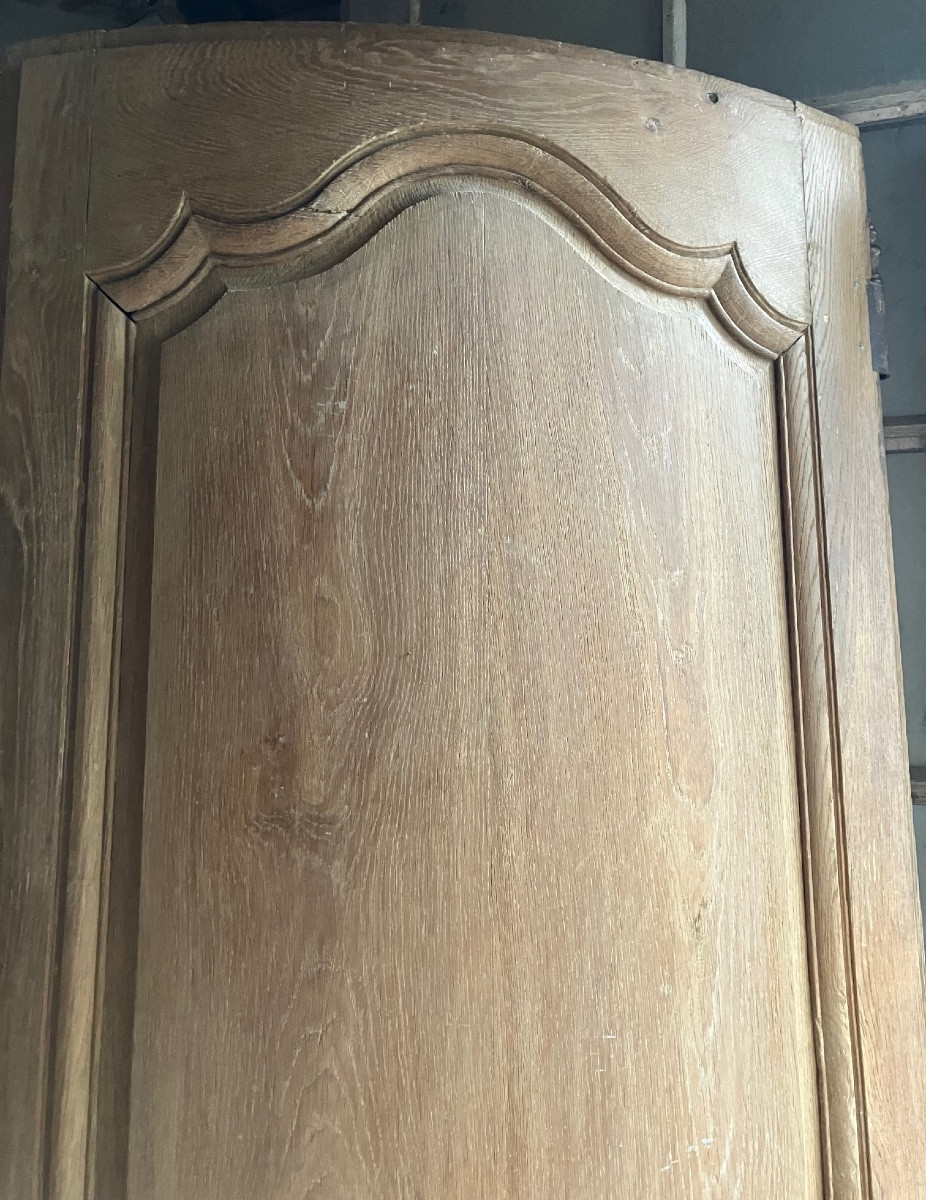 Pair Of Curved (or Curved Depending On The Side) 18th Century Oak Communication Doors -photo-8