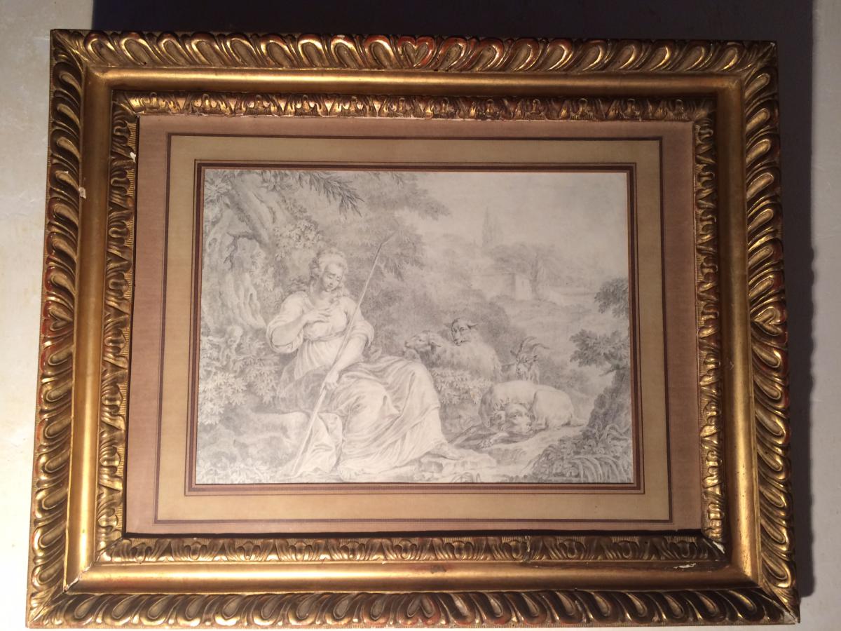 Grand Drawing, Attributed To Jean-baptiste Huet (1745-1811)-photo-2