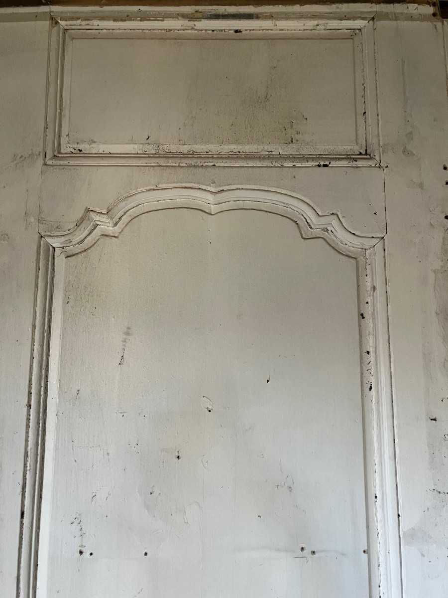 18th Century Woodwork, Painted, In Fir, With 2 Doors -photo-8
