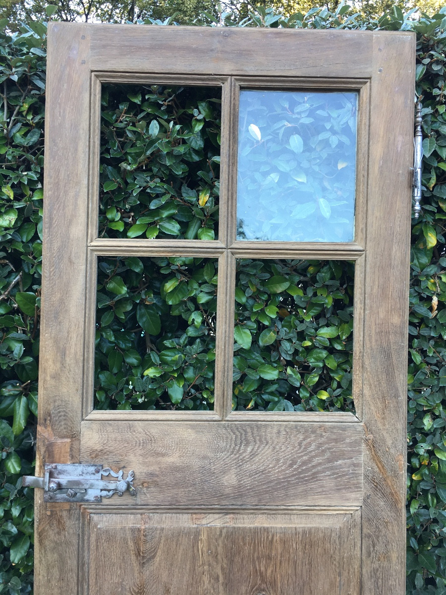 Porte vitrée en chêne XVIII ème -photo-2