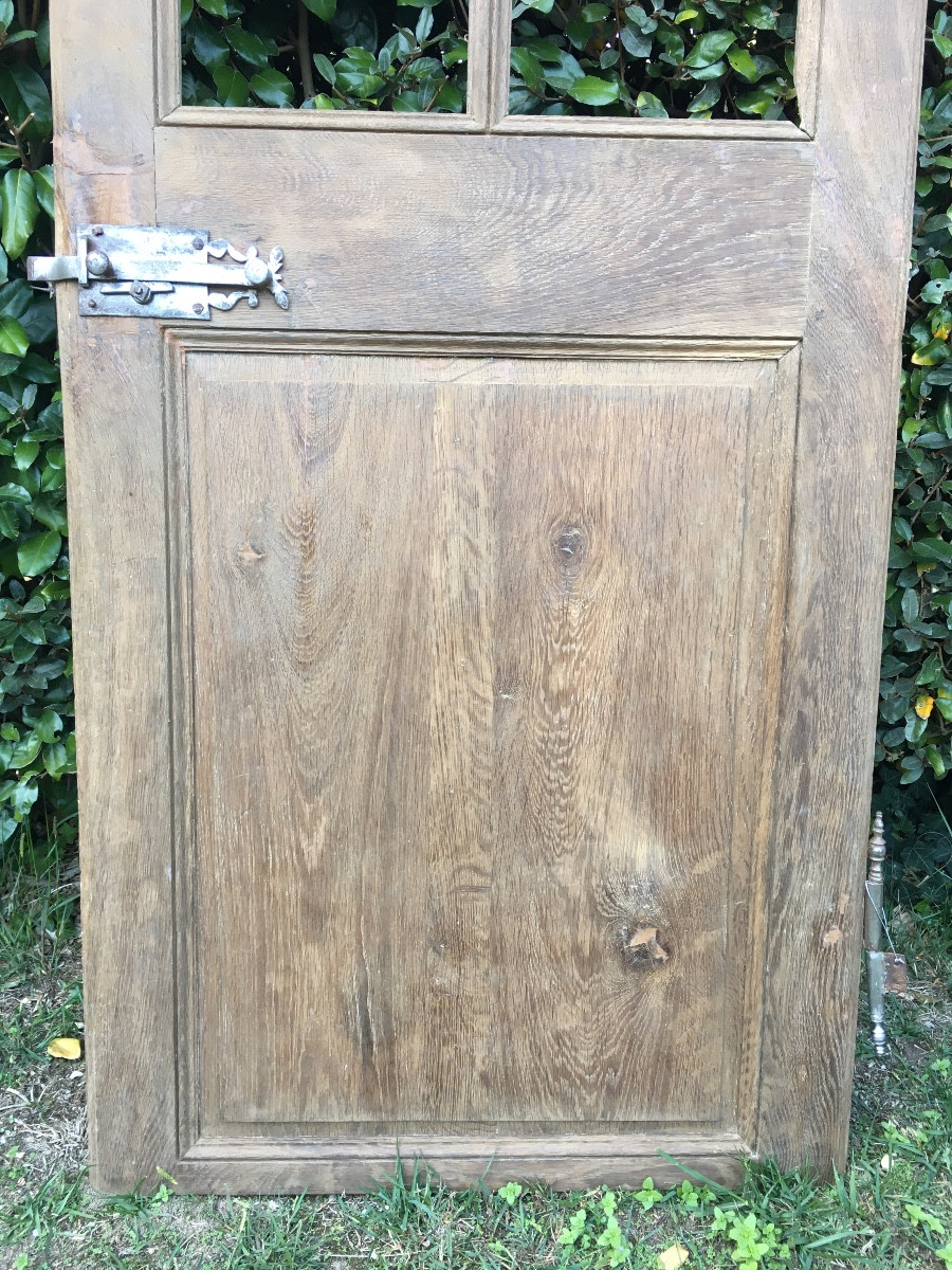 Porte vitrée en chêne XVIII ème -photo-3