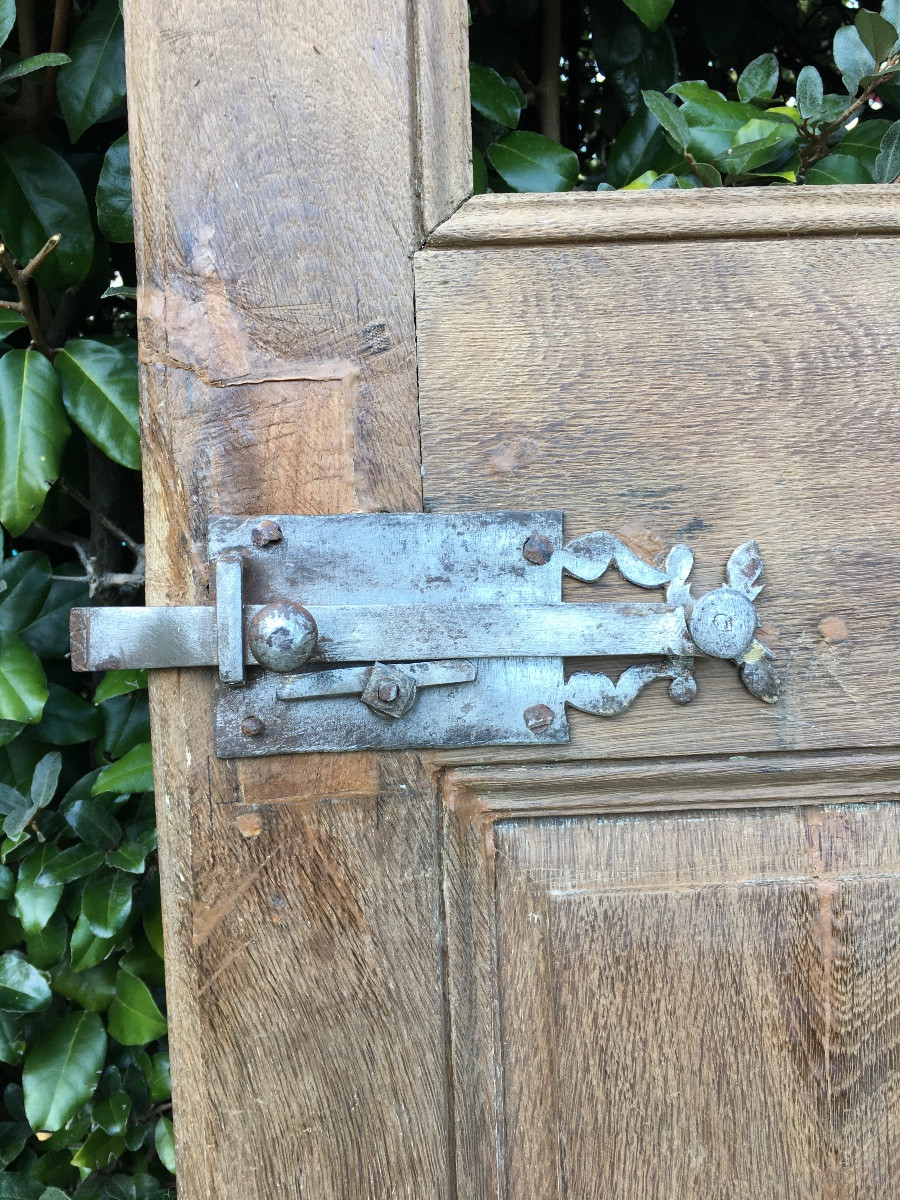 Porte vitrée en chêne XVIII ème -photo-4