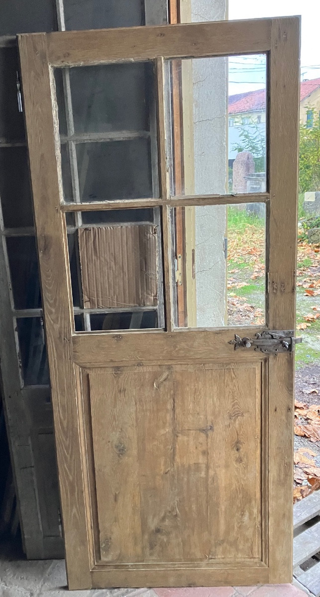 Porte vitrée XVIII ème en chêne 