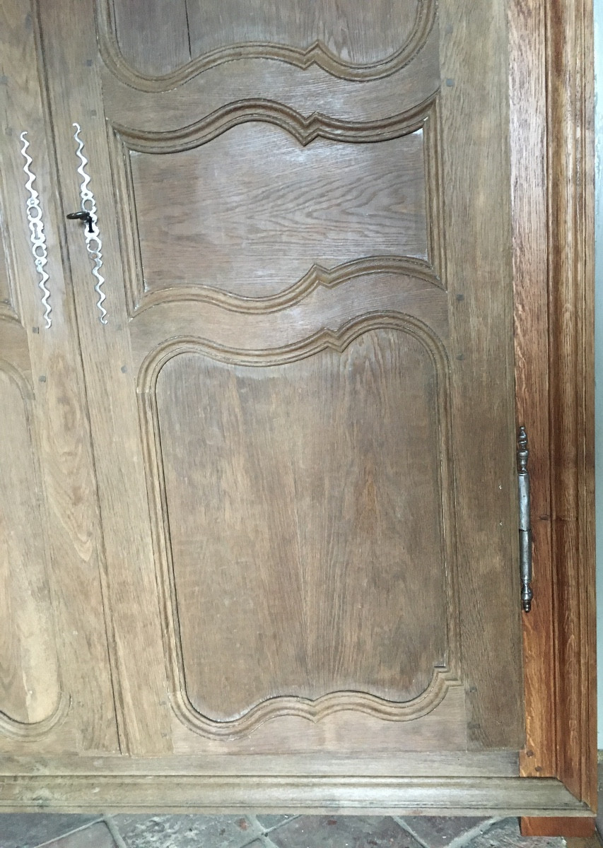 Façade de placard de boiserie en chêne XVIII ème -photo-6