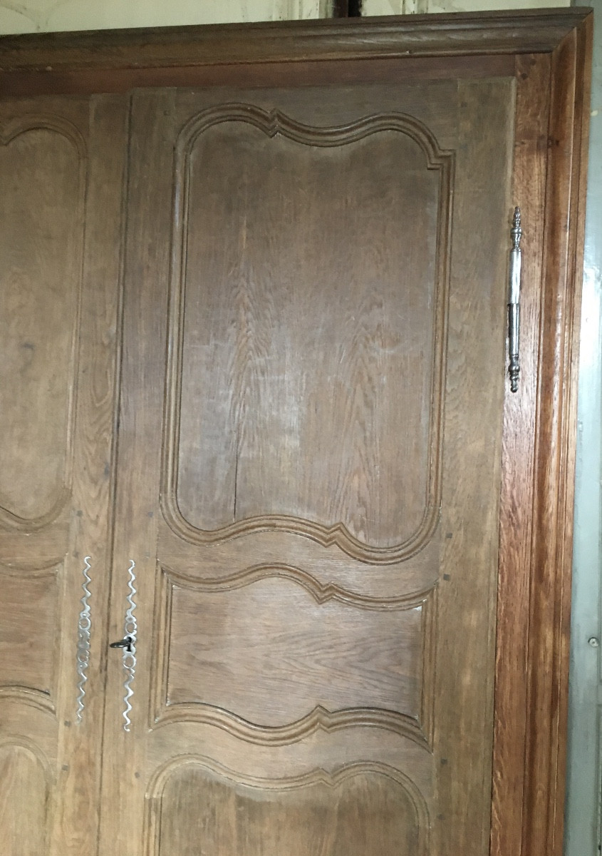 Façade de placard de boiserie en chêne XVIII ème -photo-7
