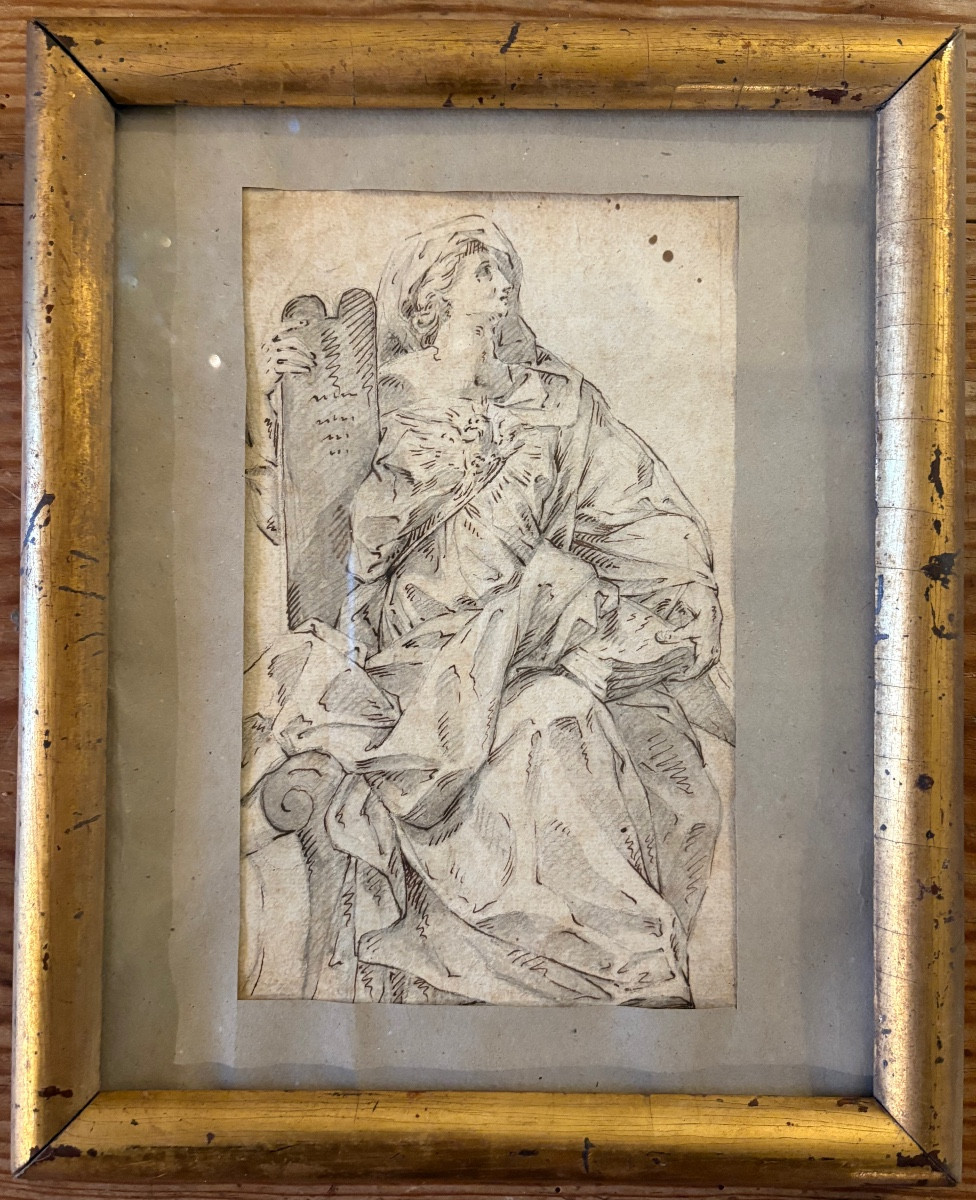 18th-century Ink Drawing With Added Highlights -photo-1