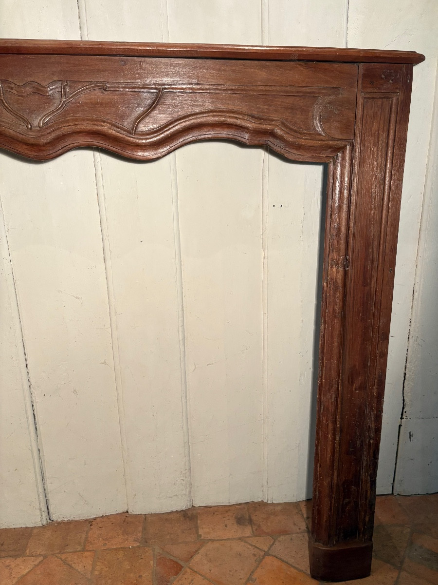 Cheminée en cerisier XIX ème -photo-3
