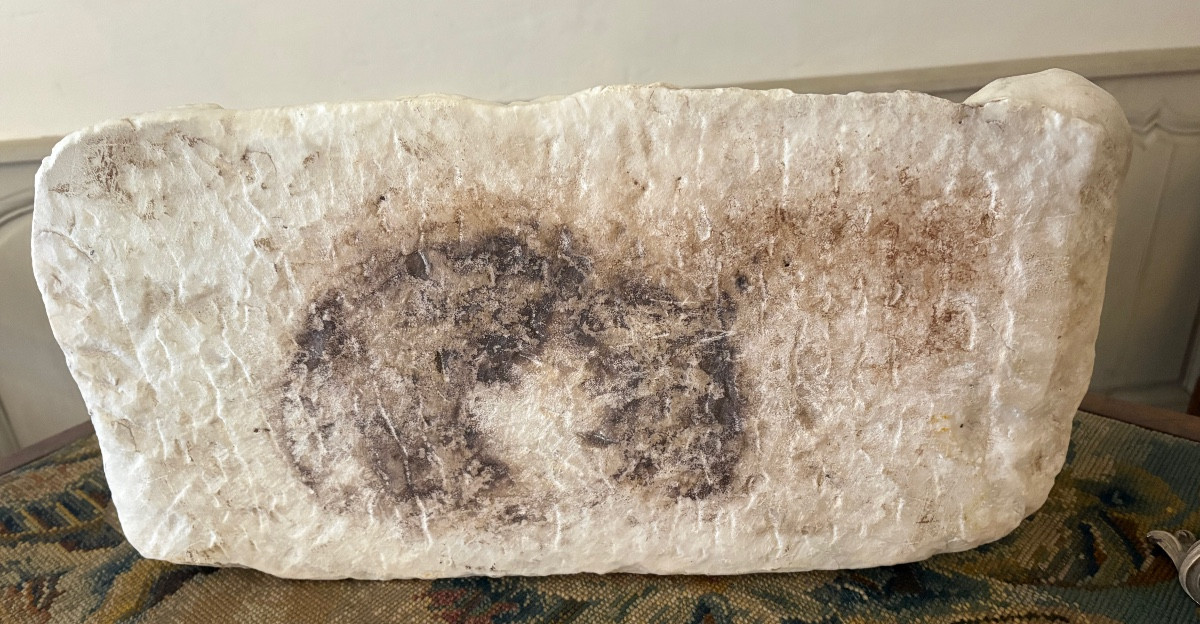 19th Century Alabaster Sculpture, Allegory Of Maternity.-photo-6