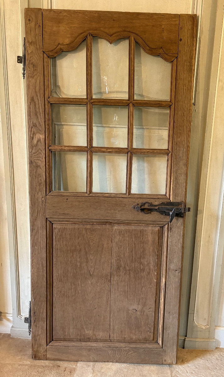 Petite porte vitrée en chêne XVIII ème 