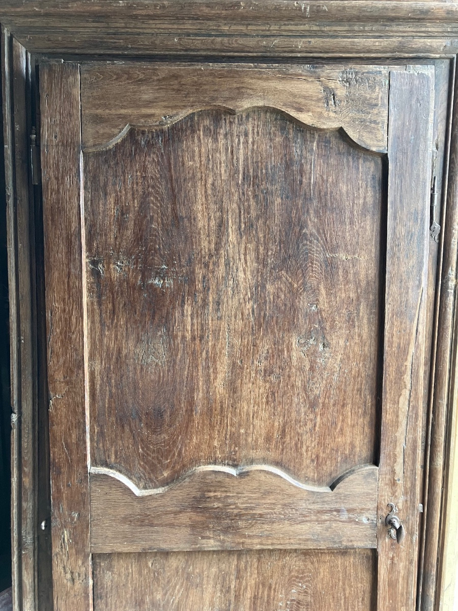 Oak Communication Door With Frame And Overmantel, 18th Century-photo-2