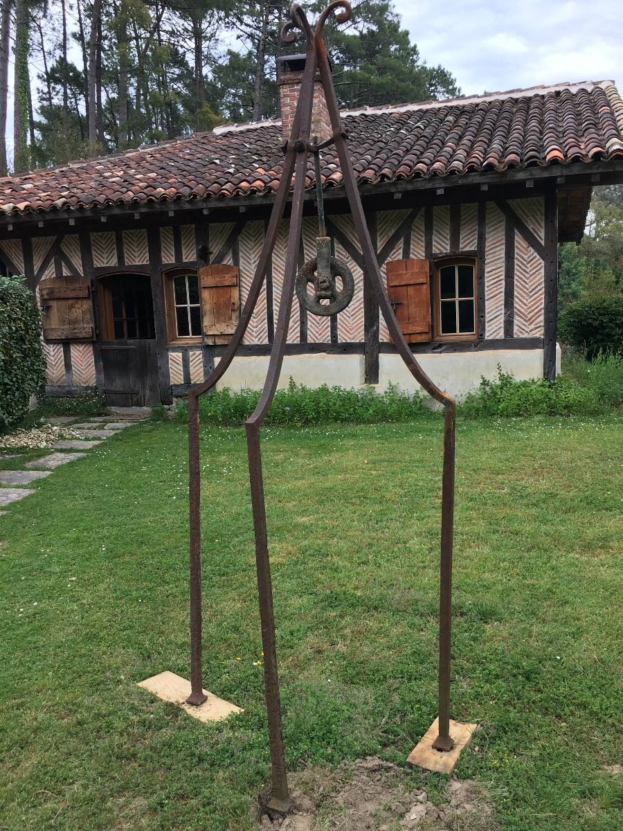 Scrap From A 19th Century Well With Pulley