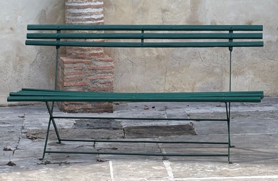 2 Iron And Wood Folding Benches 19th Century-photo-2