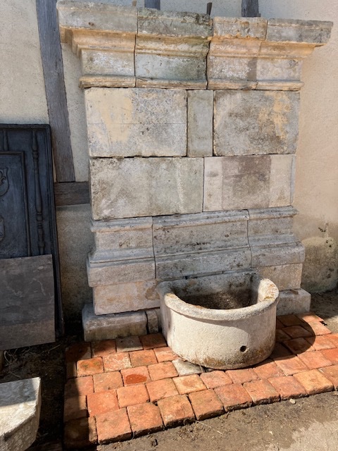 19th-century Stone Fountain With A Lead Spout 