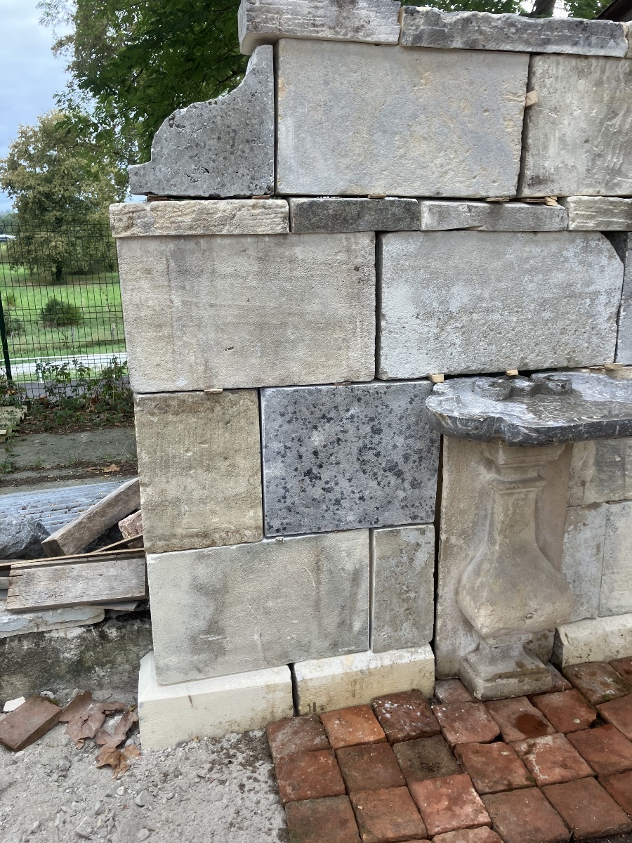 Stone Fountain With A Marble Basin And A Lead Spout To Be Fitted As A Spout-photo-5