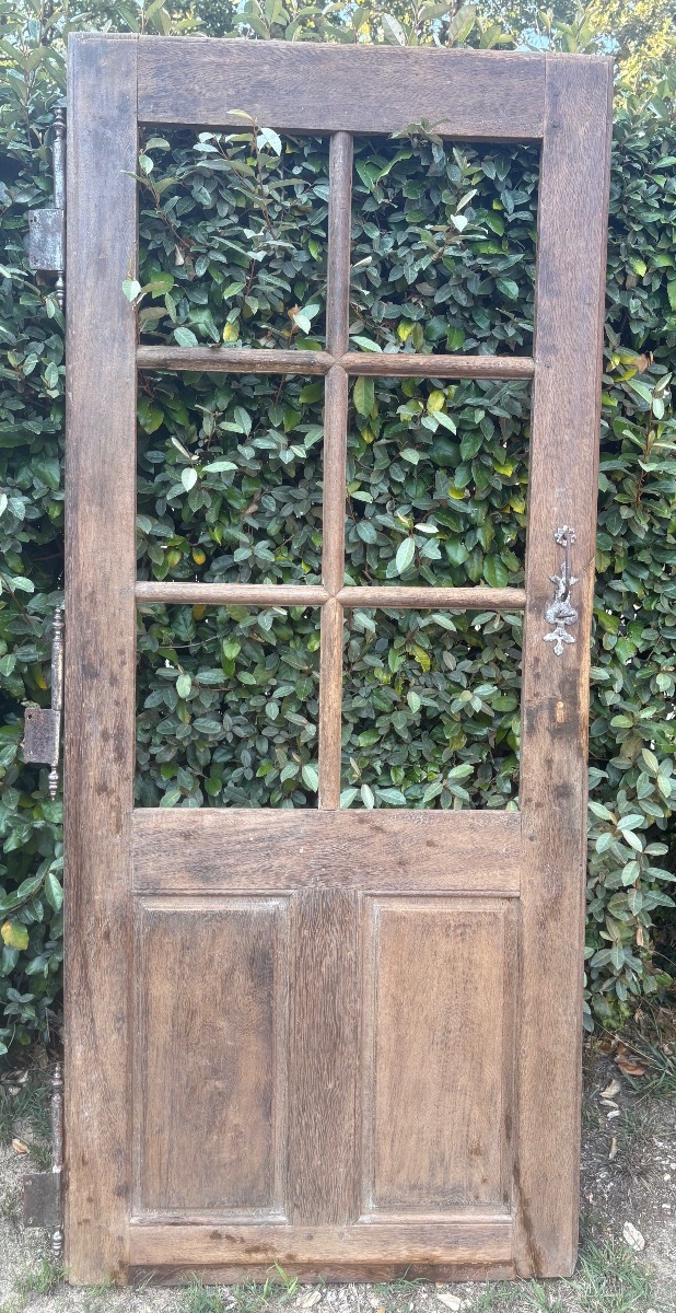 Porte vitrée ( sans les vitres ) en chêne XVIII ème 