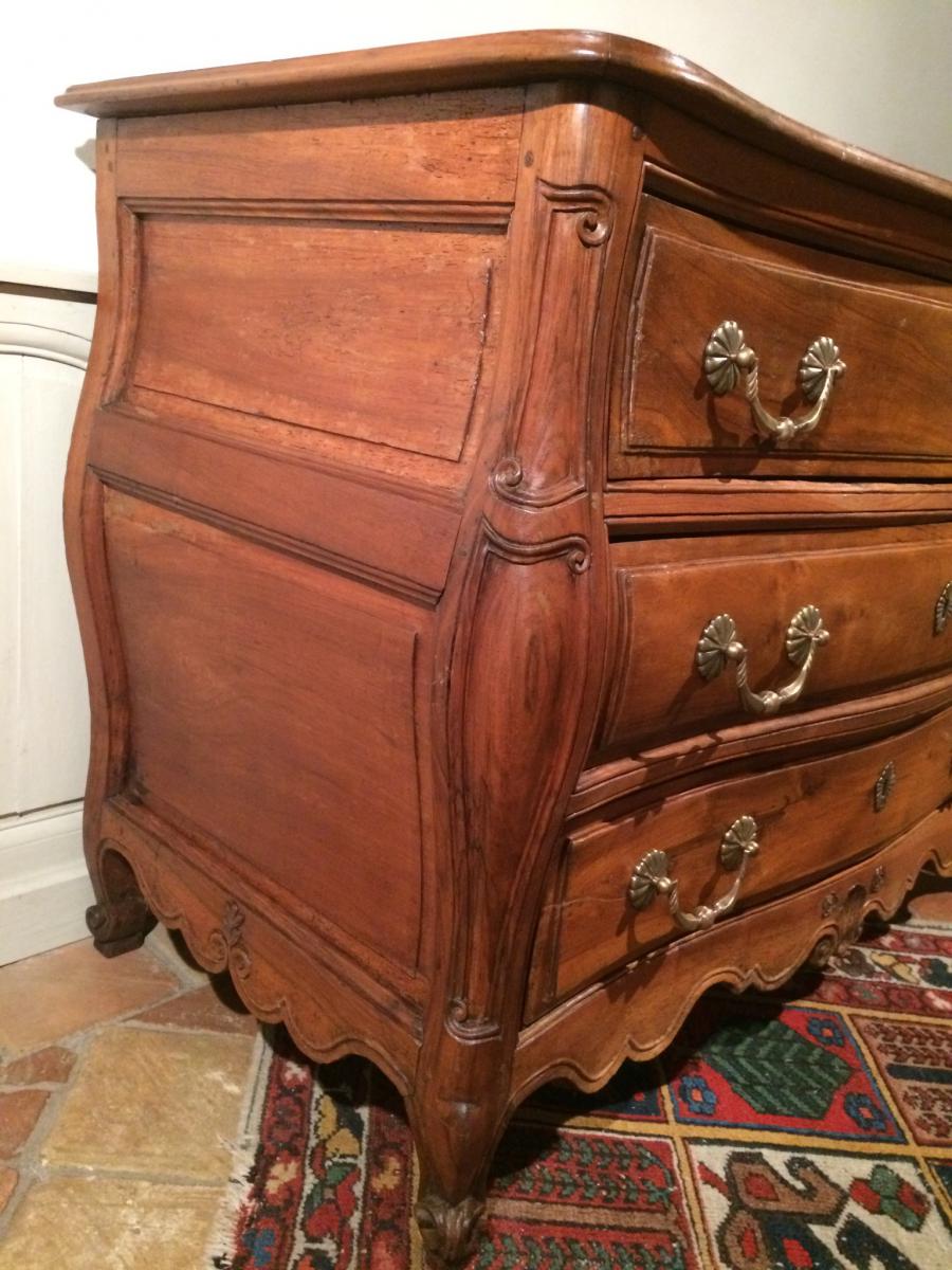 Louis XV Chest Tomb Of Time XVIII In Walnut-photo-5