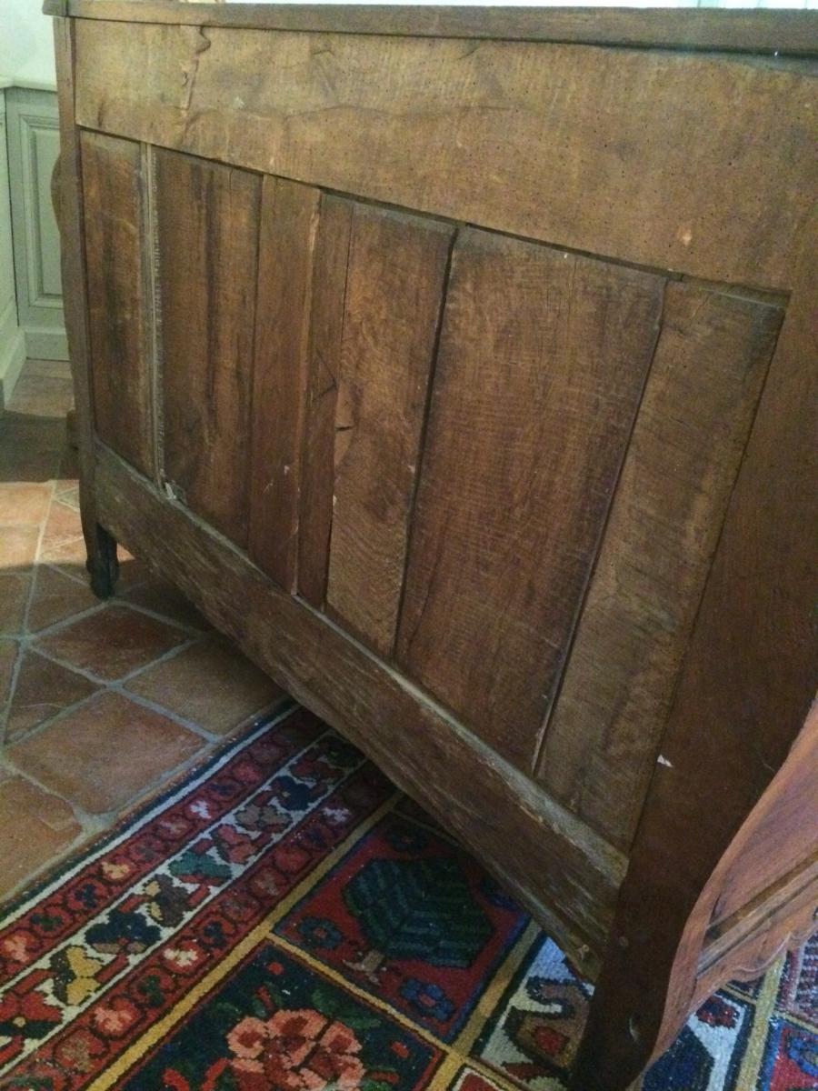 Louis XV Chest Tomb Of Time XVIII In Walnut-photo-8