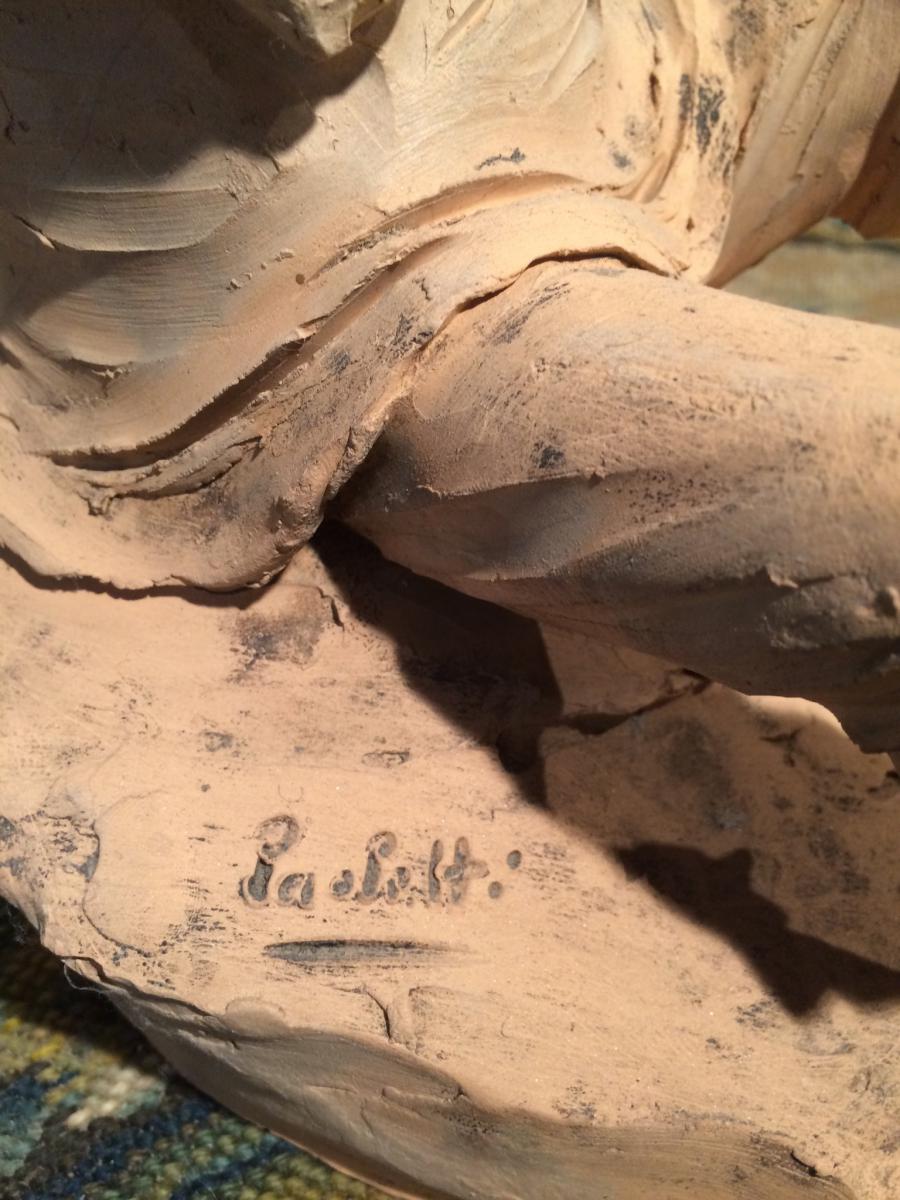 Sculpture Terracotta Signed Paoletti-photo-4