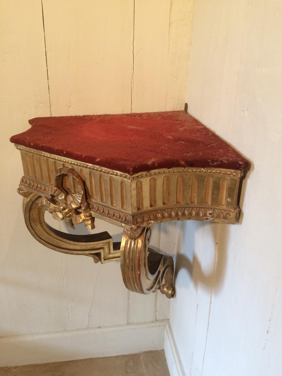 Small Console In Gilded Wood XVIII Th-photo-2