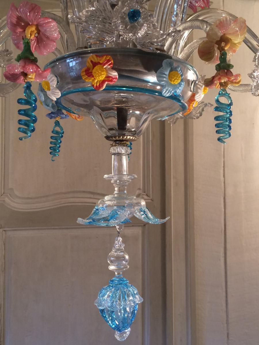 Murano Chandelier, From The Compagnia Venezia Murano, Late Nineteenth-photo-4