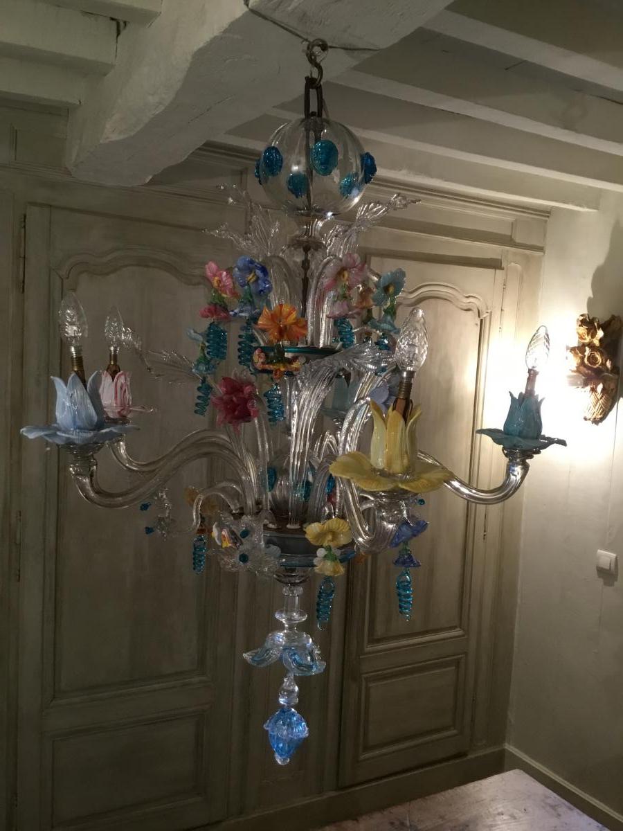 Murano Chandelier, From The Compagnia Venezia Murano, Late Nineteenth-photo-7