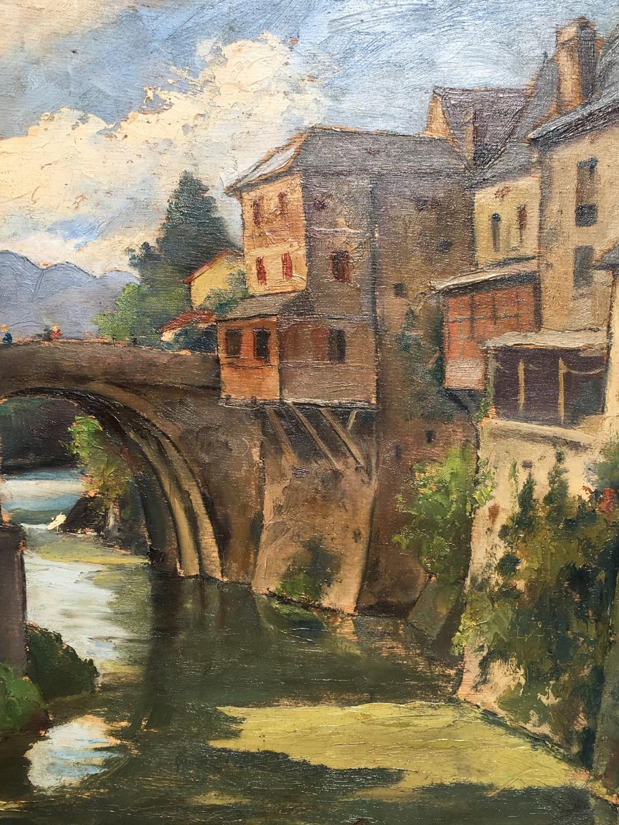 Jg Druet (xx) The Notre Dame Bridge In Oloron Sainte Marie-photo-3