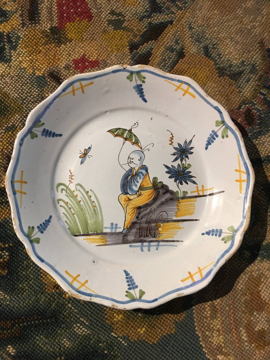 Eighteenth Nevers Earthenware Plate
