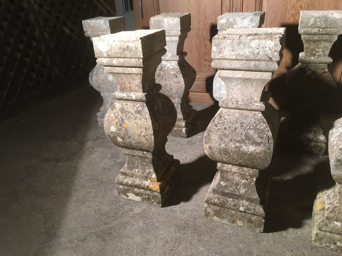 9 18th Century Stone Balusters-photo-2