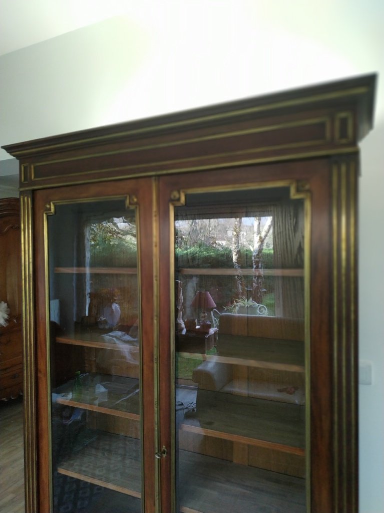 Napoleon III Mahogany Display Cabinet-photo-3