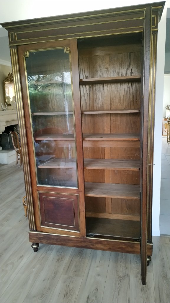 Napoleon III Mahogany Display Cabinet-photo-2