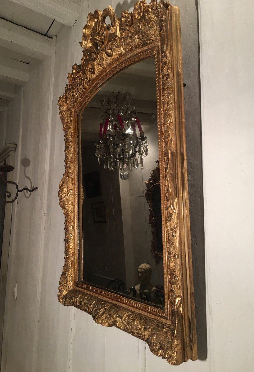 18th Century Regency Golden Wood Mirror-photo-3