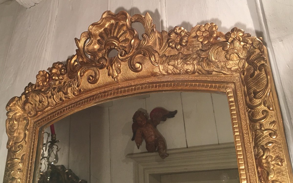 18th Century Regency Golden Wood Mirror-photo-4