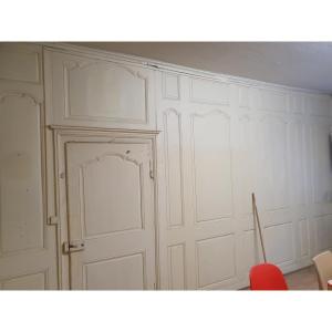18th Century Woodwork, Painted, In Fir, With 2 Doors 