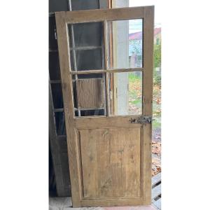 Porte vitrée XVIII ème en chêne 