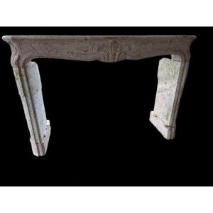 18th-century Fireplace Made Of Comblanchien Marble-like Stone