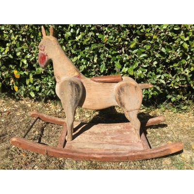 Wooden Rocking Horse Late Nineteenth