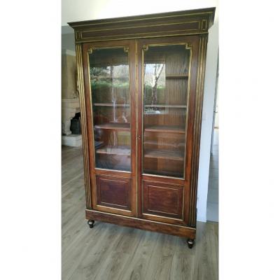 Napoleon III Mahogany Display Cabinet