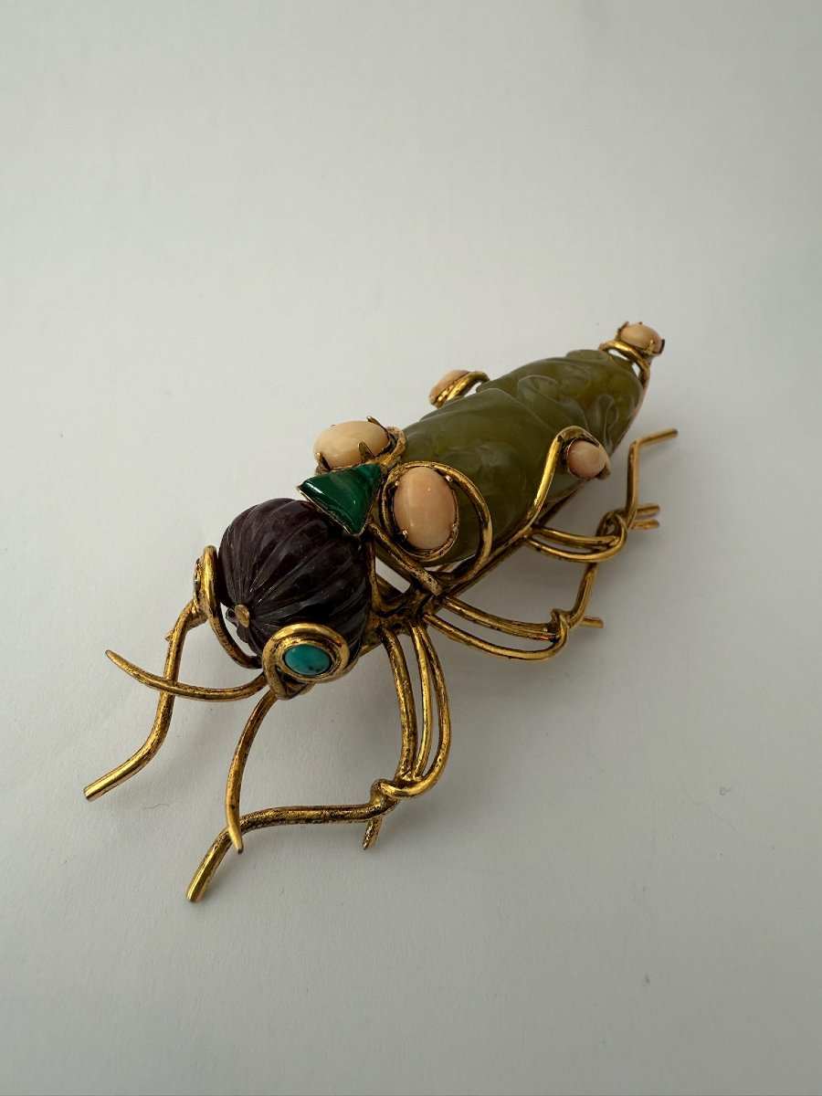 Iradj Mini Jade Brooch-photo-3