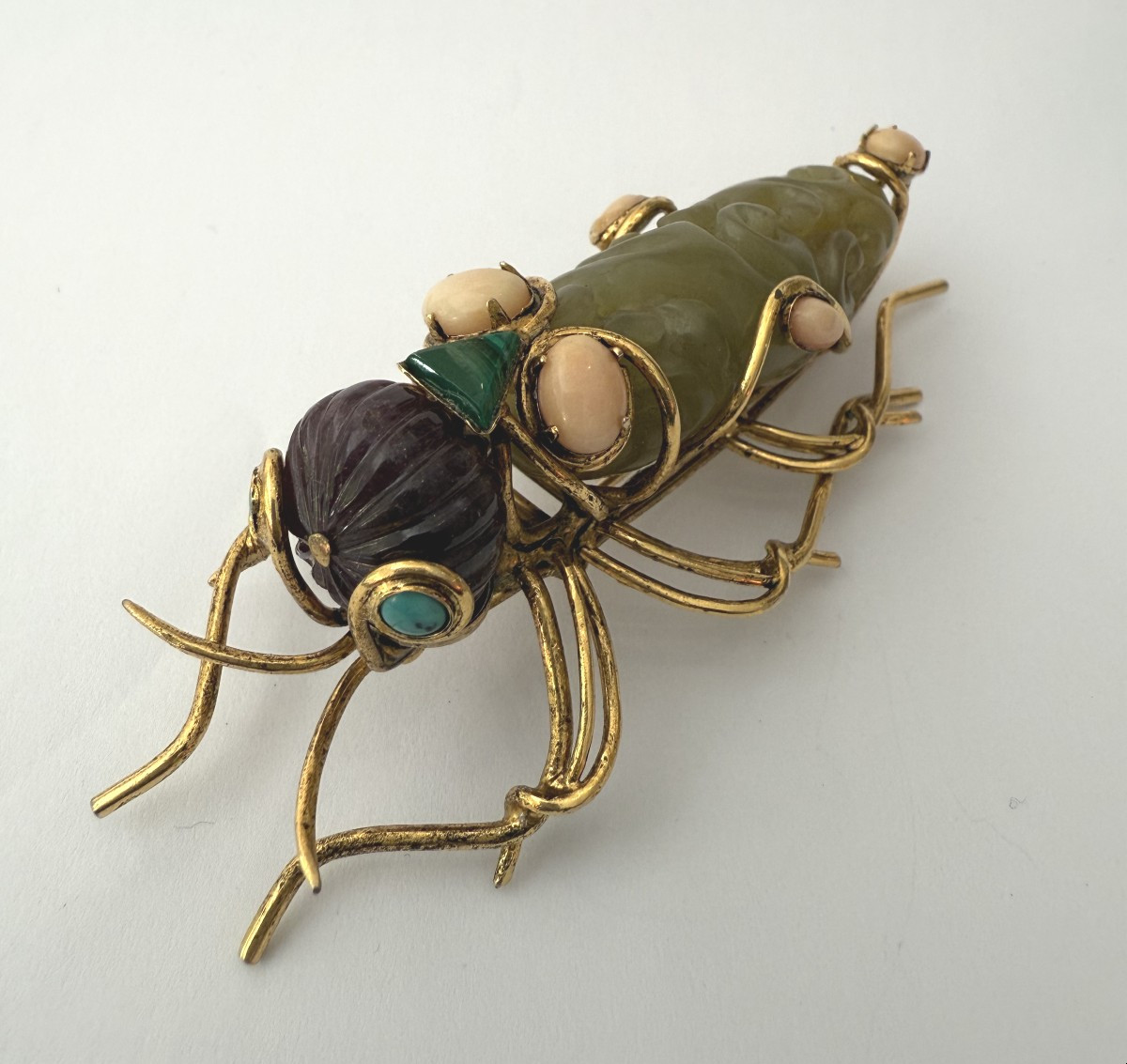 Iradj Mini Jade Brooch