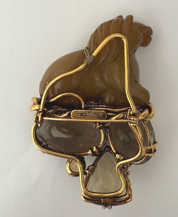 Ming Period Jade Horse Brooch-photo-3