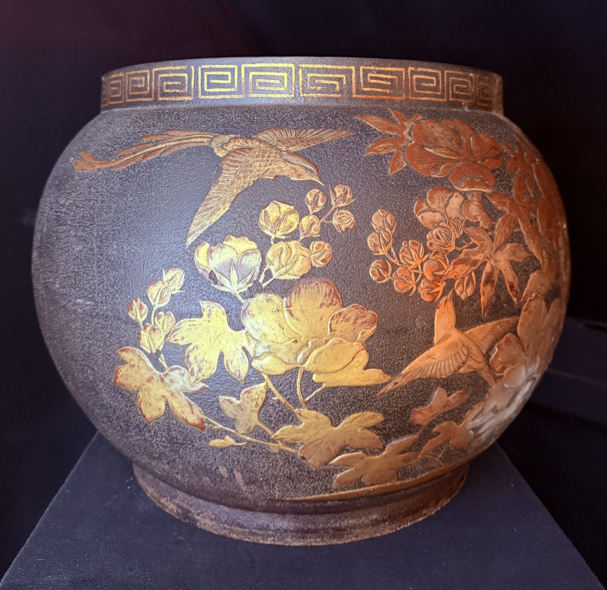 Cast Iron And Lacquered Japanese Planter, Mejii Period