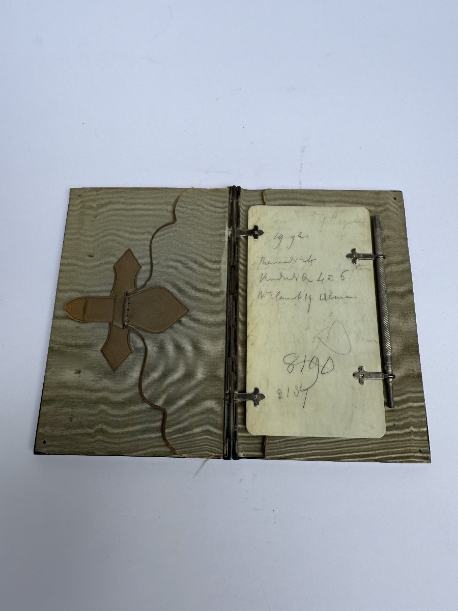 Shagreen And Silver Dance Card - 19th Century-photo-2