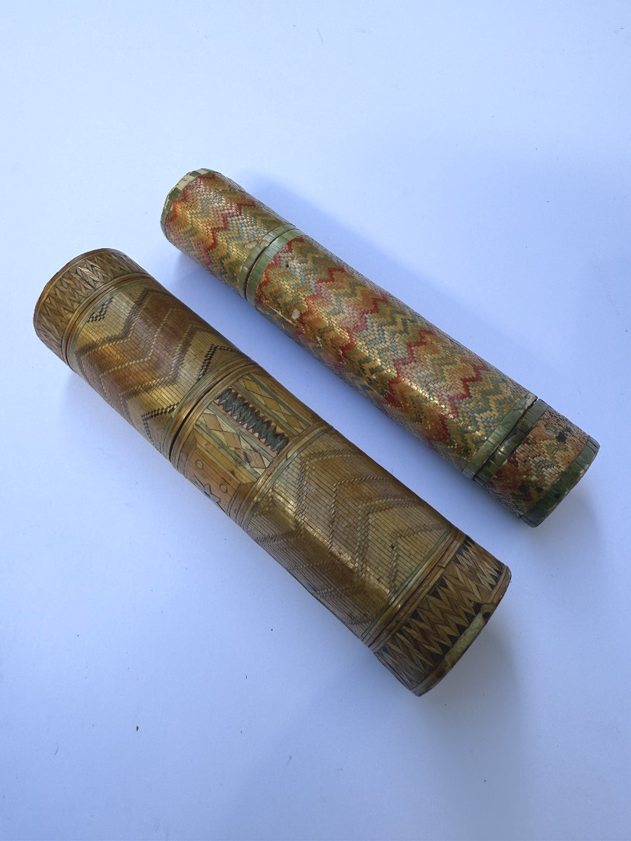 Étuis en marqueterie de paille - XVIIIe siècle