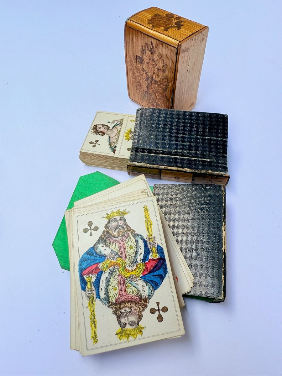 Etui de cartes en marqueterie de paille – XVIIIe siècle-photo-2